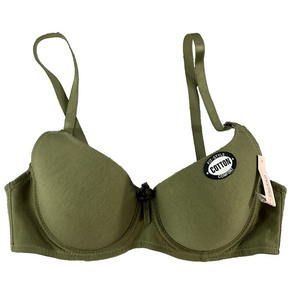 Mamia Lingerie Bra size 34C Olive Green Fit Style Comfort Underwire BR4337P3 - Picture 1 of 9